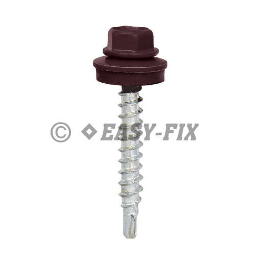 Şurub vopsit DIN 7504K-R + EPDM Ø14 - 4,8x 20 RAL 3005 (100 buc)