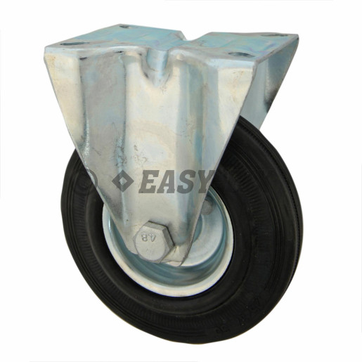 C-Roată cu placă fixă Ø125x37 H=155 -100kg OL+Cauciuc