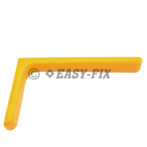 Consolă metalică L pt etajere  80x120mm - Galben