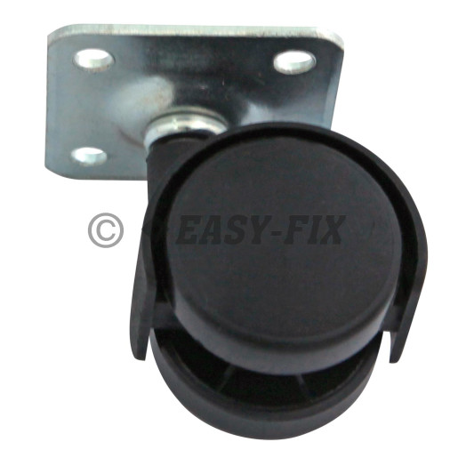 Rotilă Ø30x36 mm cu placă 38x38 mm -  20kg PA Negru