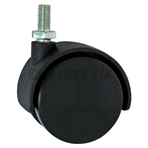 Rotilă Ø50 mm cu şurub M8x15 mm -  40kg PA Negru