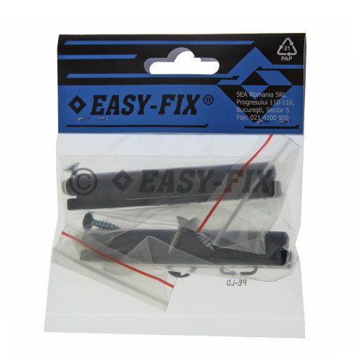 Închizător aplicat cu buffer pentru uşi 22/44mm - Negru