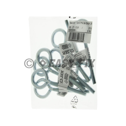 Agăţător cu filet metric tip O - M 8x120x24 ZA
