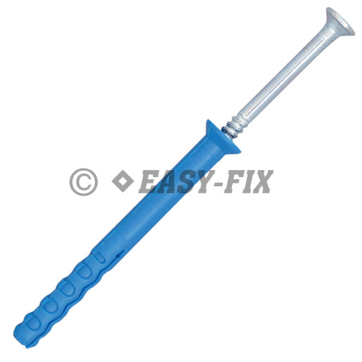 Diblu cap înecat cu şurub cui Tip Z -  6 x 40 Nylon Blue (200 buc)