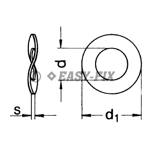 Şaibe elastice curbe DIN 137B - M 8 ZA (1.000 buc)