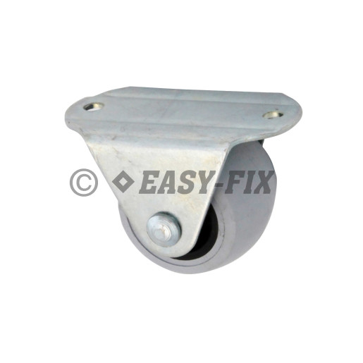 Rotilă Ø30 mm H 33 placă fixă 29x50 PVC Gri