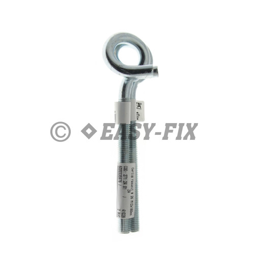 Cârlig răsucit cu filet metric Ø 26 - M12x180mm - ZA