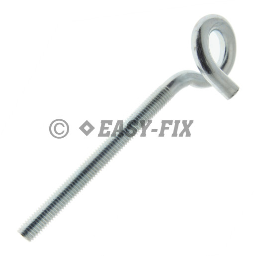 Cârlig răsucit cu filet metric Ø 26 - M12x180mm - ZA