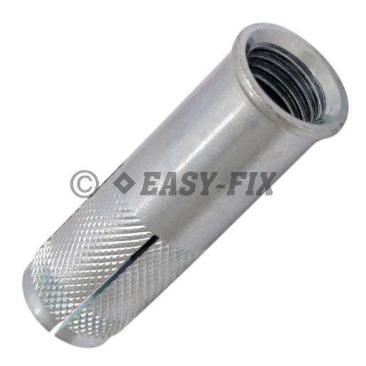 Piuliţă expandabilă cu guler Ø 8mm - M 6 x 25mm ZA (90 buc)