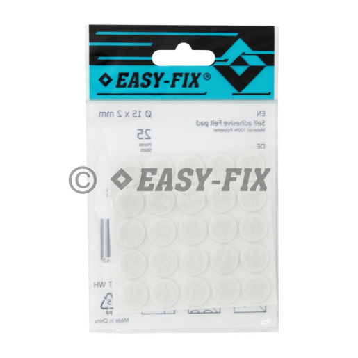 Protecţie pâslă  Ø 15x2mm Albă