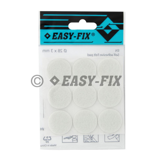 Protecţie pâslă  Ø 28x3mm Albă