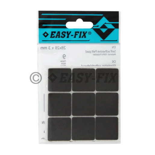 Protecţie pâslă  28x28x3mm Maro