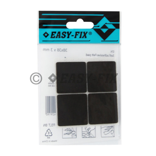 Protecţie pâslă  38x38x3mm Maro