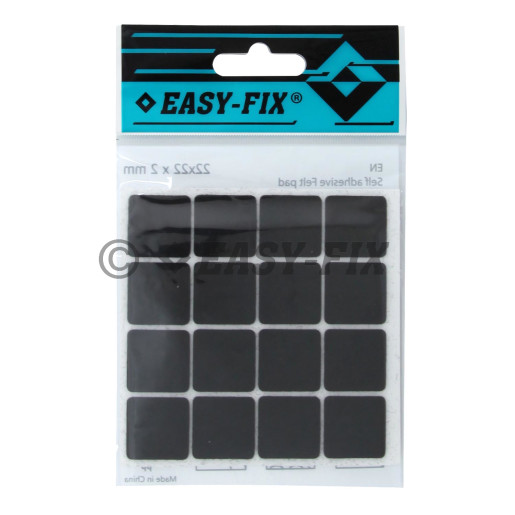Protecţie pâslă  22x22x2mm Neagră