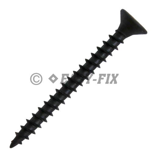 Şurub pt PAL şi lemn cap înecat 4,0x45 Negru PZ2 (1.000 buc)
