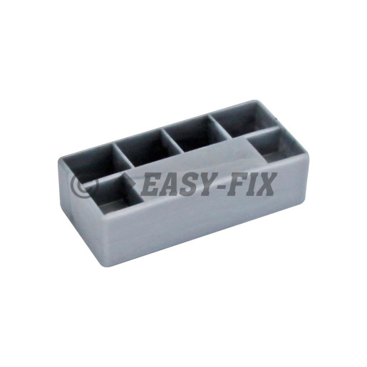 Picior plastic 83x40mm H23mm - Argintiu (4 buc)