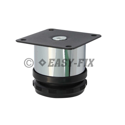 Picior metalic reglabil cu placa Ø50mm, H 50mm - Cromat