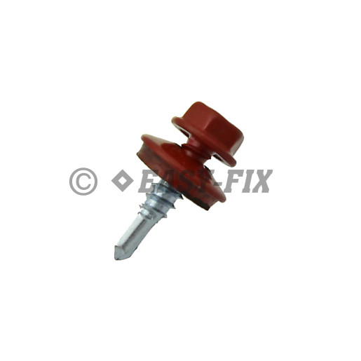 Şurub vopsit  DIN 7504K + Şaibă EPDM Ø 14 - 4,8x 19 RAL 3011 (250 buc)