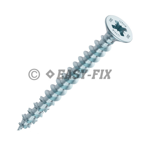 Şurub pentru lemn Heco UNIX Plus 3,5x50 PZ2 Zincat Alb (500 buc)