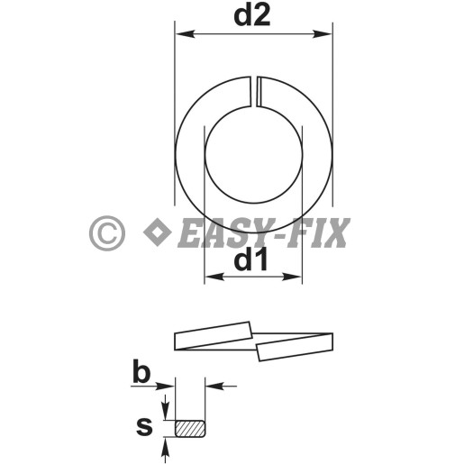 Şaibe Elastice Grower DIN 127B - M 12 ZA (250 buc)