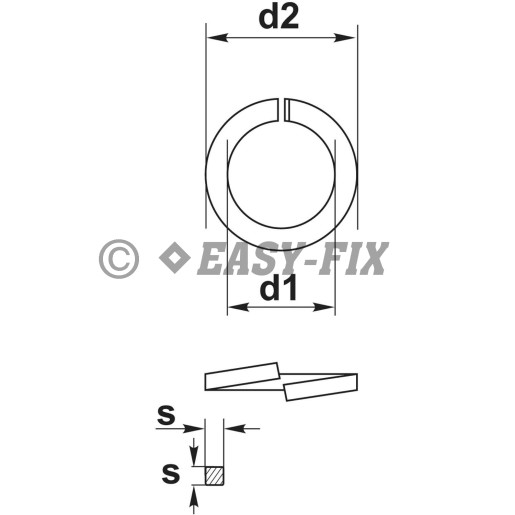 Şaibe elastice Grower DIN 7980 - M  6 ZA (1.000 buc)
