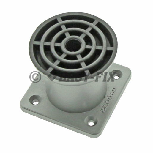 Picior plastic cilindric Ø40xh50mm - Silver/ Cromat Satinat