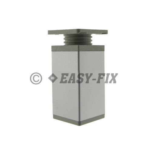 Picior reglabil patrat din aluminiu 445.40 - 40x40x 50mm - Cromat Satinat
