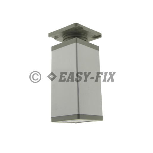 Picior reglabil patrat din aluminiu 445.41 - 40x40x 80mm - Cromat Satinat