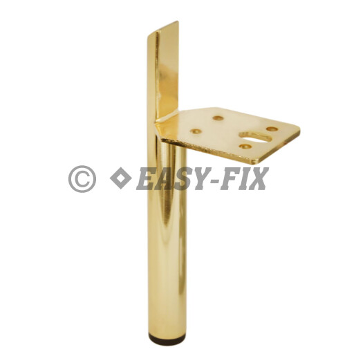 Picior metalic cilindric pentru mobila  445.35 - 180mm - Auriu