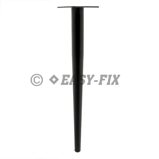 Picior metalic conic pentru masuta/ mobila  445.37 - 420mm - Negru