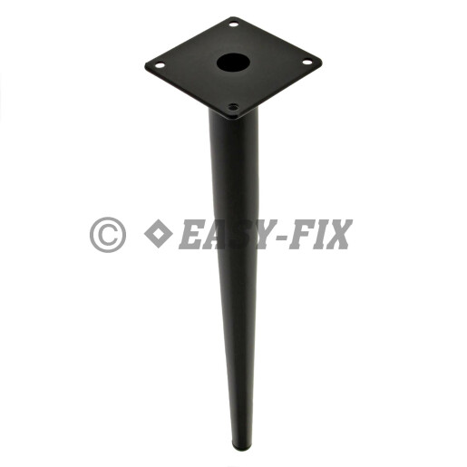 Picior metalic conic pentru masuta/ mobila  445.37 - 420mm - Negru
