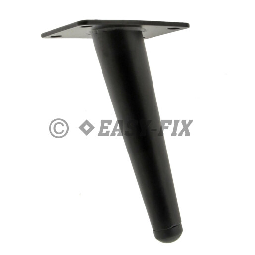 Picior metalic oblic pentru mobila  445.38 - 150mm - Negru