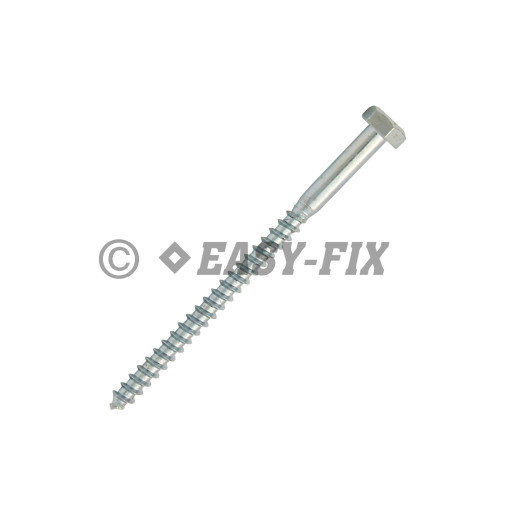 Şurub pt lemn cap hexagonal DIN 571 -  7,0x105 ZA (100 buc)