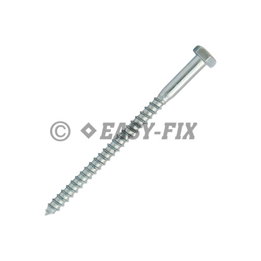 Şurub pt lemn cap hexagonal DIN 571 -  8,0x120 ZA (50 buc)