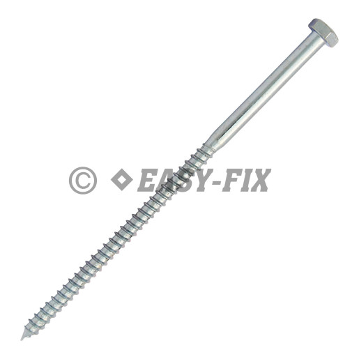 Şurub pt lemn cap hexagonal DIN 571 -  8,0x180 ZA (50 buc)