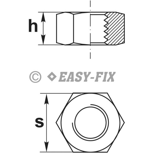 Piuliţă hexagonală DIN 934-10  M 8 ZA (500 buc)