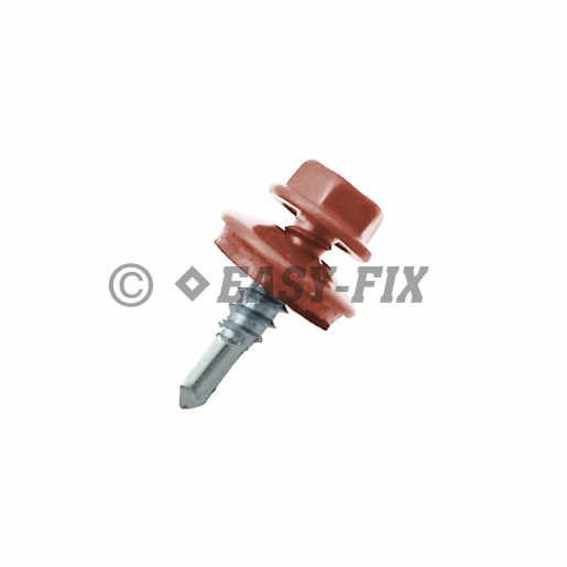 Şurub vopsit DIN 7504K + EPDM Ø16 - 5,5x 25 - RAL 8004 (100 buc)