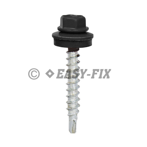 Şurub vopsit DIN 7504K-R + EPDM Ø14 - 4,8x 19 RAL 9005 (100 buc)