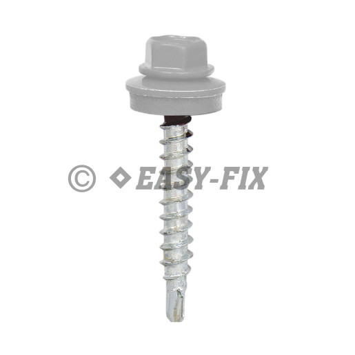 Şurub vopsit DIN 7504K-R + EPDM Ø14 - 4,8x 19 RAL 9006 (100 buc)