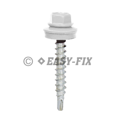 Şurub vopsit DIN 7504K-R + EPDM Ø14 - 4,8x 35 RAL 9016 (100 buc)