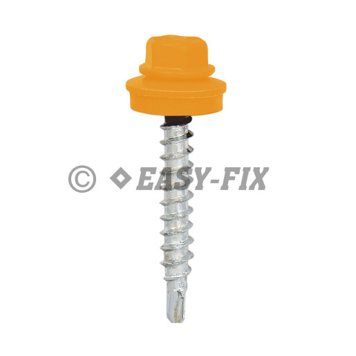 Şurub vopsit DIN 7504K-R + EPDM Ø14 - 4,8x 70 RAL 1003 (100 buc)