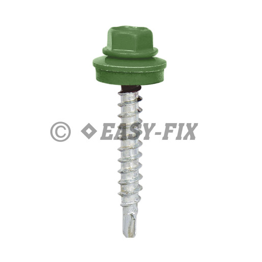 Şurub vopsit DIN 7504K-R + EPDM Ø14 - 4,8x 70 RAL 6010 (100 buc)