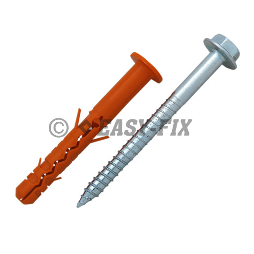 Diblu Mungo cu guler si şurub hex. pt montaj - Ø 10x 80mm