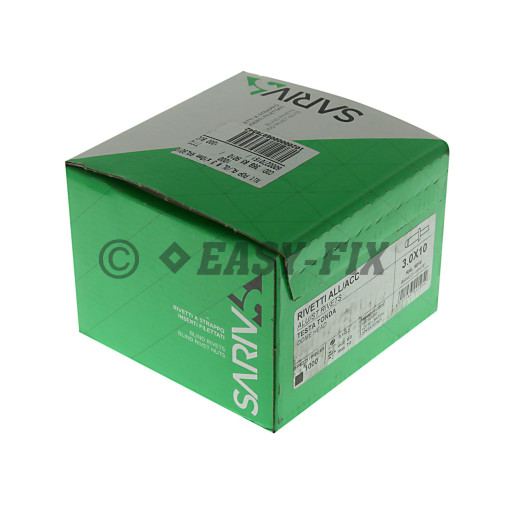 Nituri POP standard AL/Oţel - Ø 3,0x10 mm RAL9010 (1.000 buc)