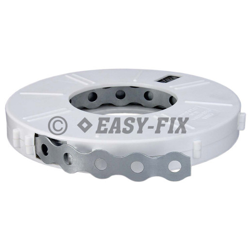 Bandă oţel S perforată 17mm x 0,8 mm x 10 m - ZA