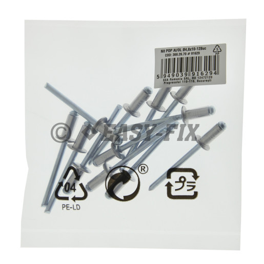 Nituri POP standard AL/Oţel - Ø 4,8x10,0 mm -SRC