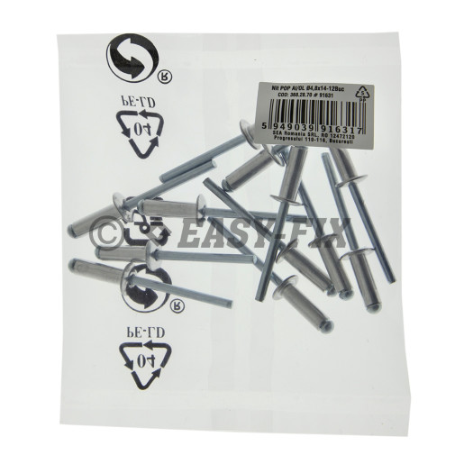 Nituri POP standard AL/Oţel - Ø 4,8x14,0 mm -SRC