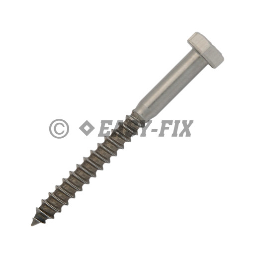 Şurub pt lemn cap hexagonal DIN 571 - 5,0x 50 Inox A2 (200 buc)