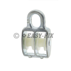 Scripete cu două role Nylon -  6/20mm