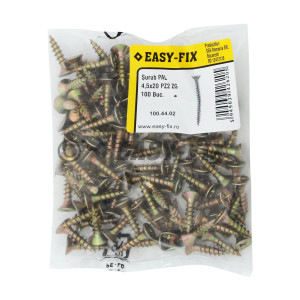 Şurub pt PAL şi lemn cap înecat 4,5x20 ZG PZ2 (100 buc)